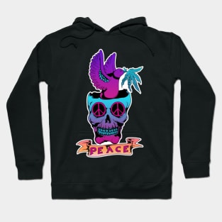 Peace Skull Vaporwave Hoodie